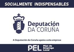 Socialmente indispensables - Deputación da Coruña - A deputación da Coruña apoia a esta empresa - PEL: Plan de Emprego Logal